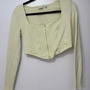 Sunday Best Butter Yellow Corset Top